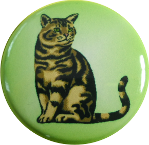 Katze Button grün